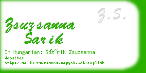 zsuzsanna sarik business card